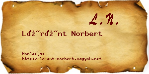Léránt Norbert névjegykártya